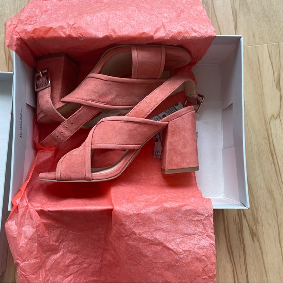 Sole Society So-Joree Sandal in Soft Coral Suede - Picture 2 of 5
